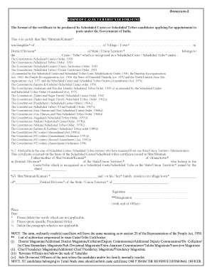 Annexure 2 Form Fill Up