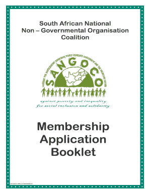 Membership Application Booklet Sangoco Sangoco Org  Form