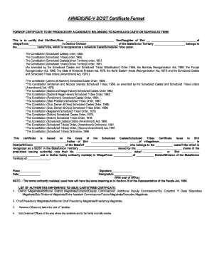 Latest Format of Obc Certificate in Excel Format