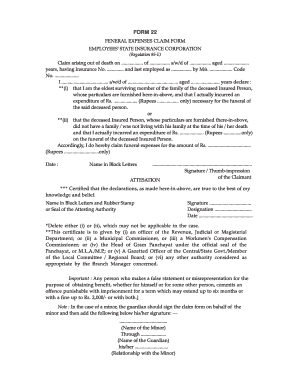 Form No 22 for Ec in Kannada