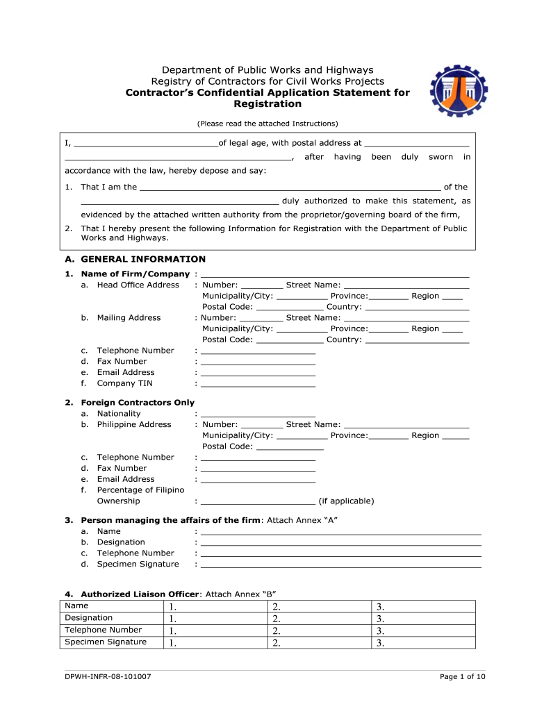 Crc Dpwh  Form