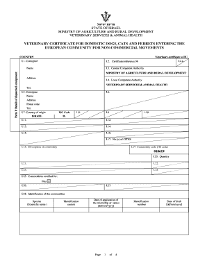 International Veterinary Certificate Brazil PDF  Form