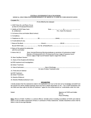 Msd Form Cghs