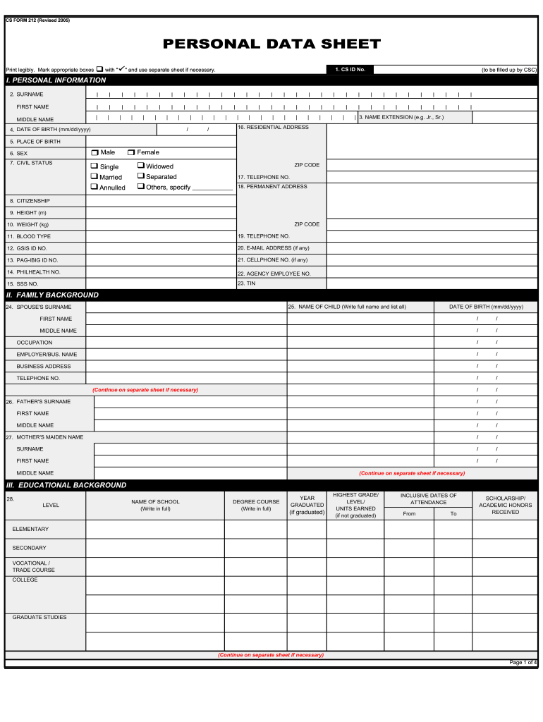 Pds Form