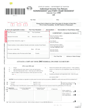 Hawaii N 15 Rev  Form