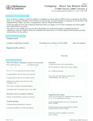 Short Tax Return  Form