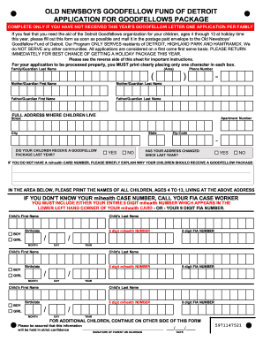 Goodfellow Box  Form