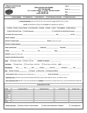 Deland Building Department  Form