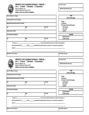 Property Tax Clearance Schedule Double Co Putnam in  Form