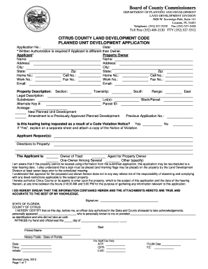 Citrus County Fl Variance Application Form