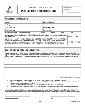 Clackamas County Foia Form