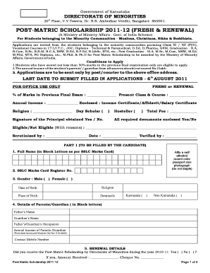 Minority Scholarship Form PDF