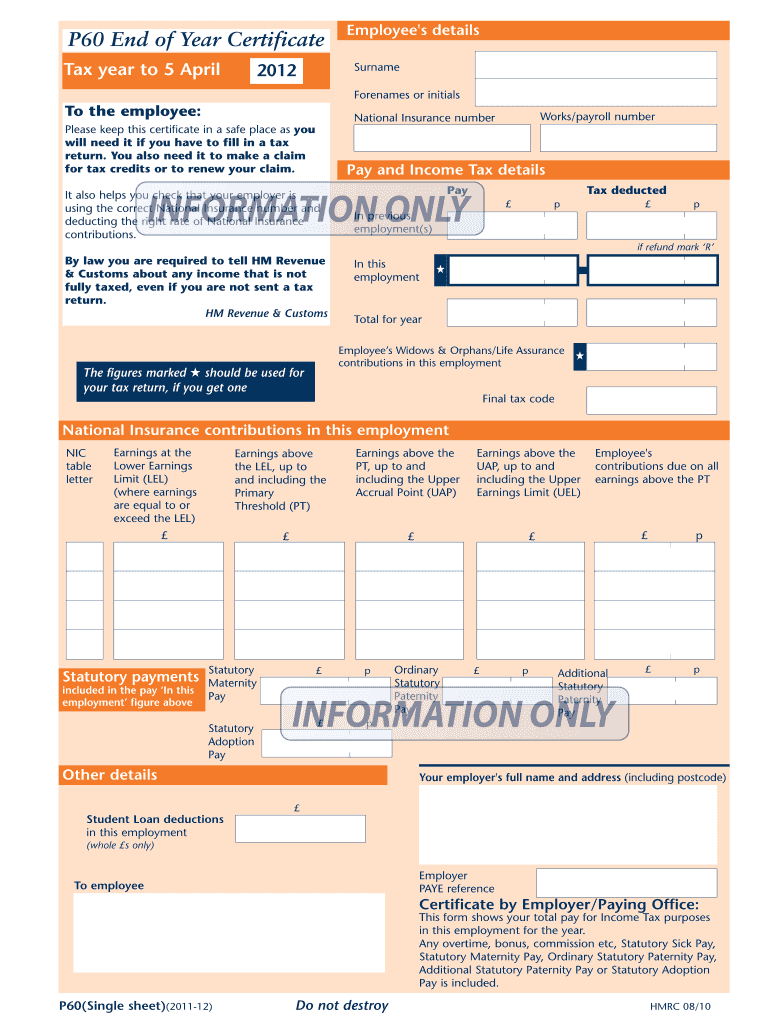 P60 Form