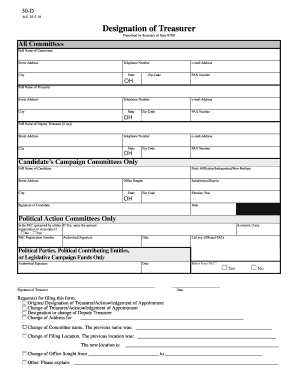 How to Fill Out Ohio Designation of Treasurer Form