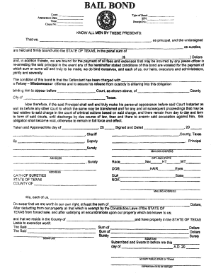 Bail Bonds Receipt  Form