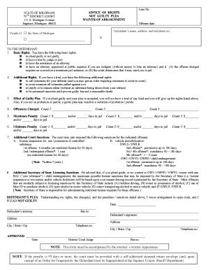 How to Fill Out the Waiver of Arraignment in Michigan  Form