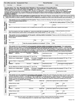 Relative Homestead Application Stearns County, Minnesota Co Stearns Mn  Form