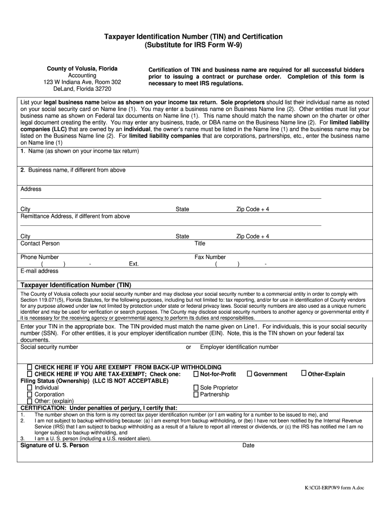 W9 Form 2023 Word Document Fill Out and Sign Printable PDF Template