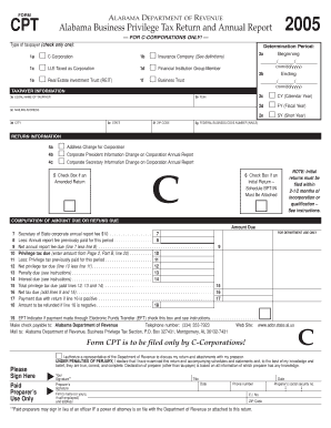  Alabama Form Cpt 2005