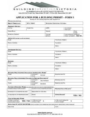 Building Permit Form