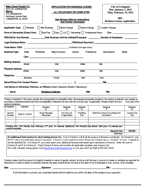 Business License Alabama  Form