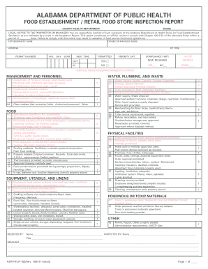 Alabama Department of Public Health  Form