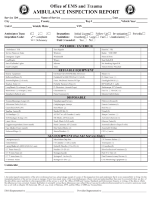 Ems Inventory Spreadsheet  Form