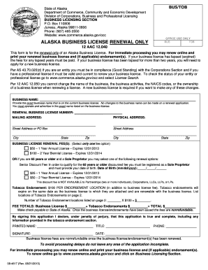 Renew Business License  Form