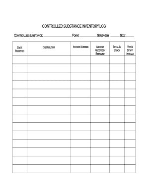Printable Controlled Substance Log Fill Out And Sign Printable Pdf Template Signnow