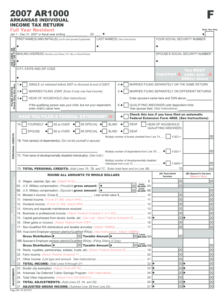 f-ar1000-arkansas-individual-income-tax-return-full-year-resident-dept