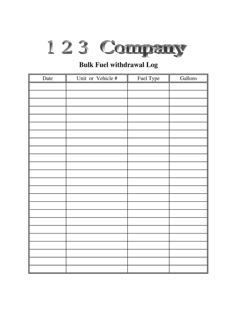 Fuel Log  Form