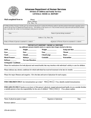 Arkansas Department of Human Services Humanservices Arkansas  Form