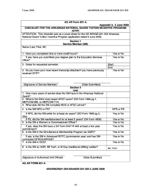 Ag Ar Form 621 a