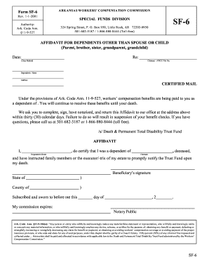 Fwisd Affidavit of Residency  Form