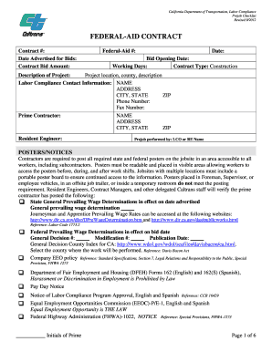  Caltrans Labor Compliance Checklist Form 2012