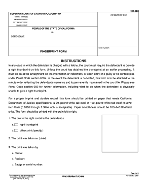 California Form Cr 100