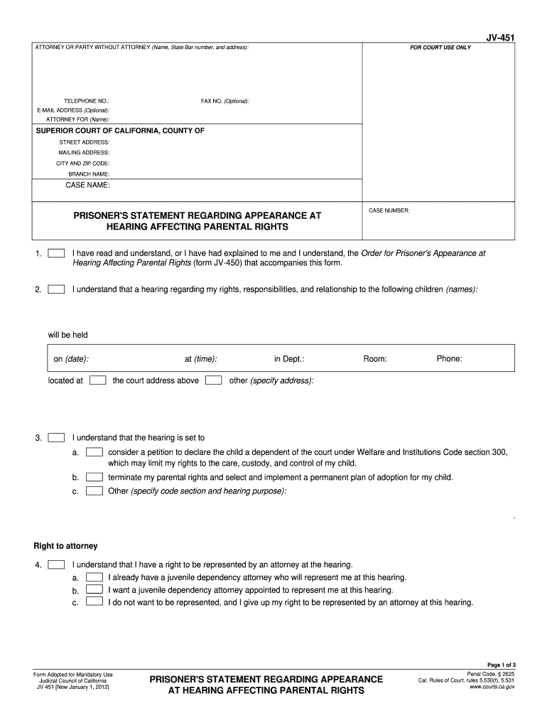 Jv 451  Form