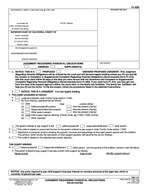  Fl 630 Judgment Regarding Parental Obligations  Form 2011