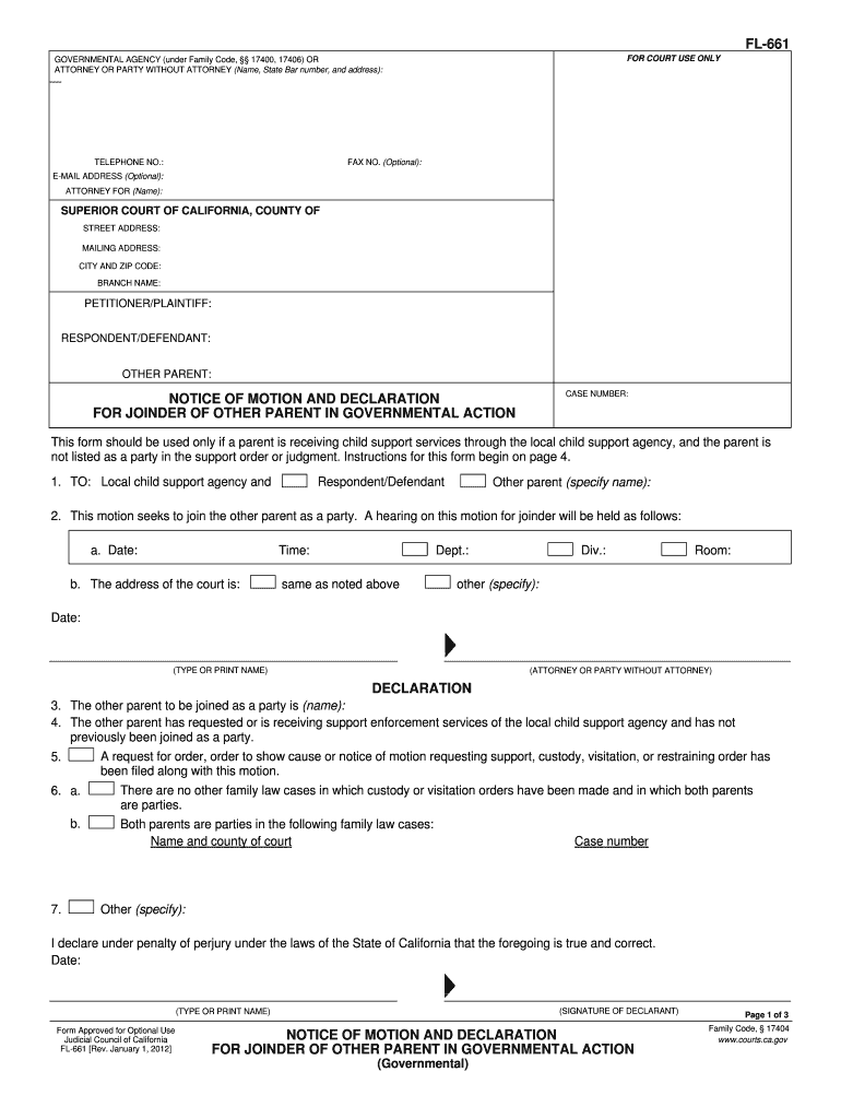 Fl 661  Form