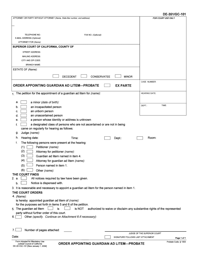 De 351  Form