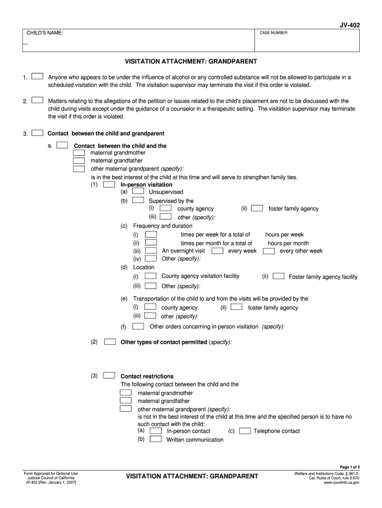 Jv 402  Form