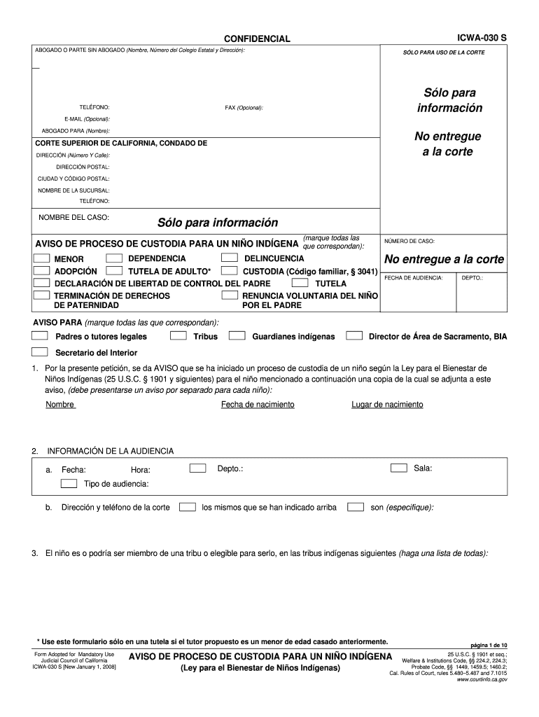  Cov240 Judicial Council Form 2008