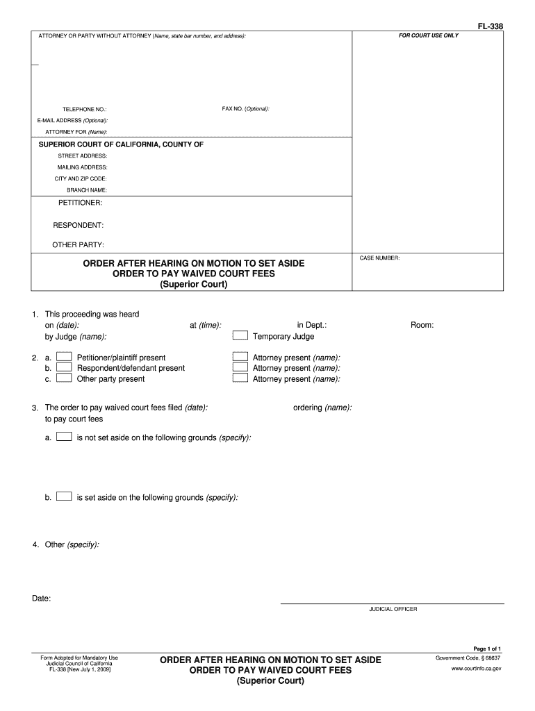 Motion to Request Hearing Form