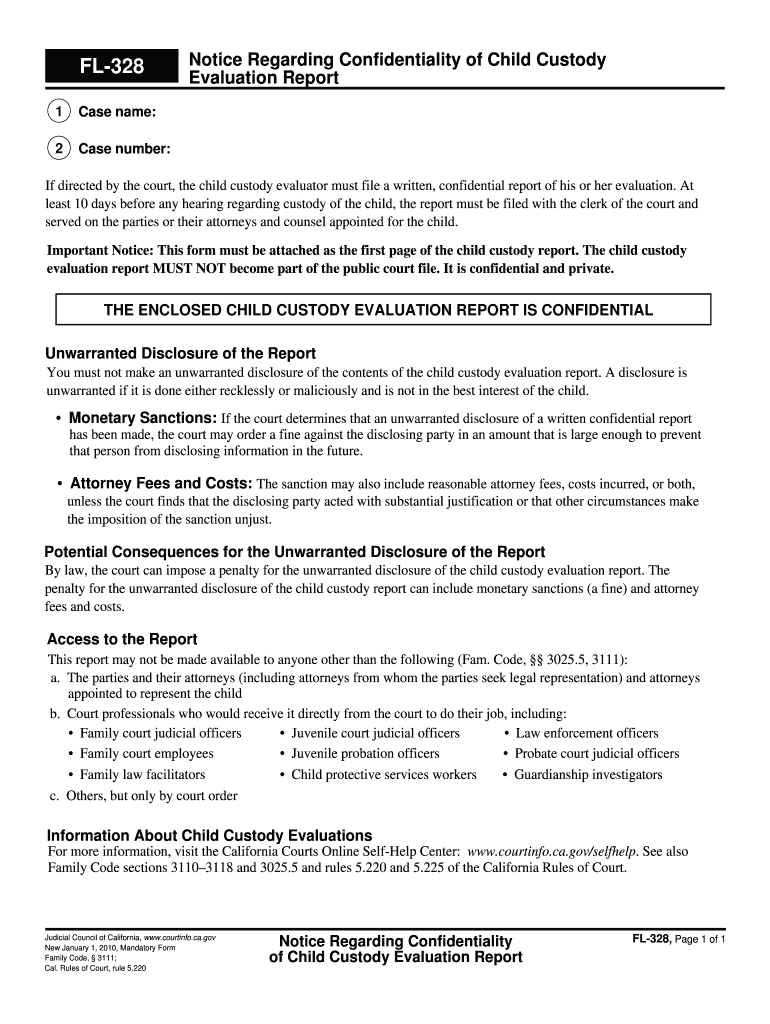 Notice Custody  Form