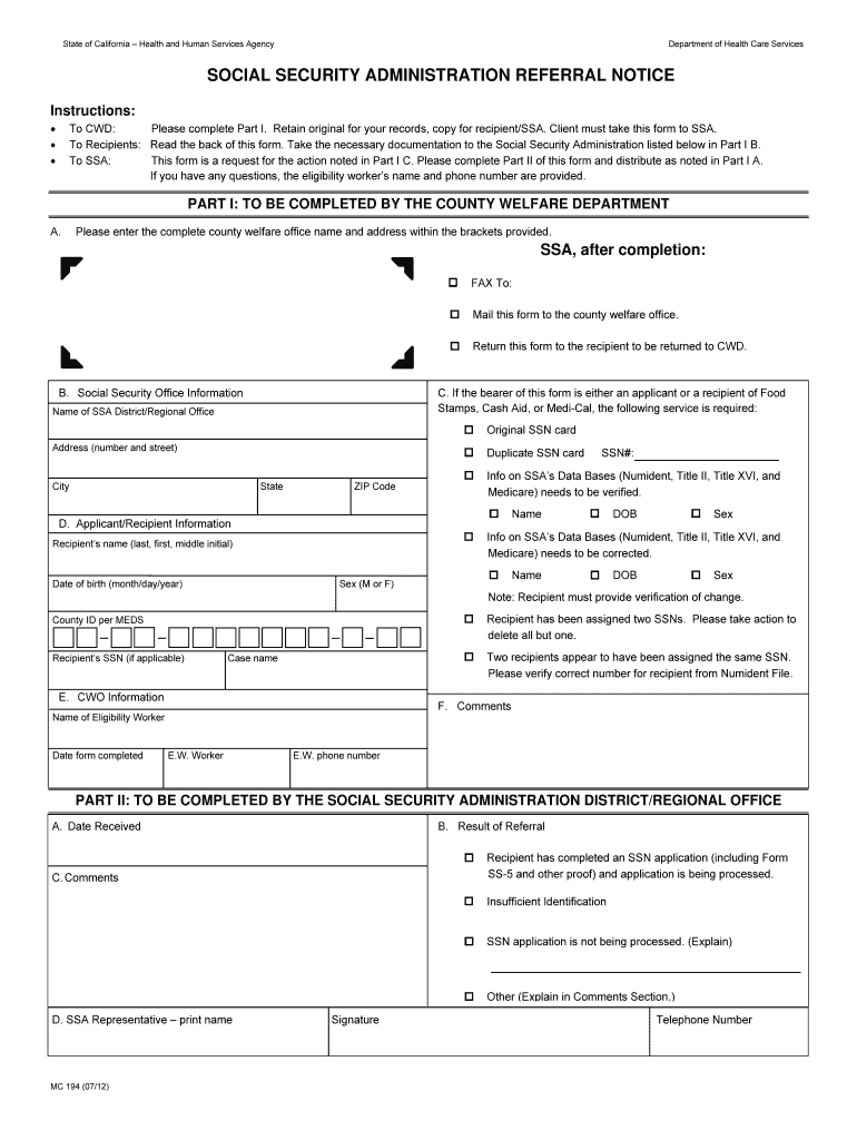 Mc 194  Form