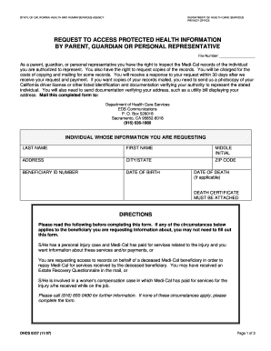 DHCS Form 6237 Department of Health Care Services State of Dhcs Ca