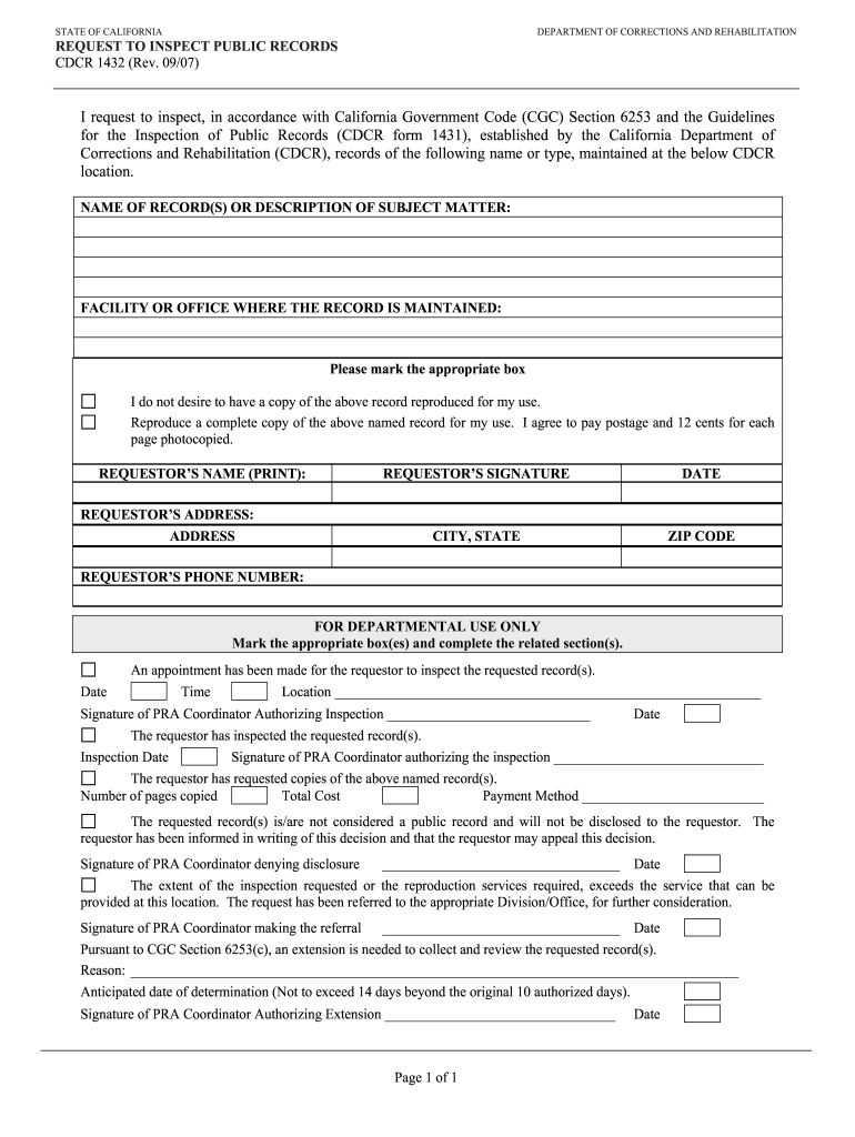  Form 1432 2007-2024