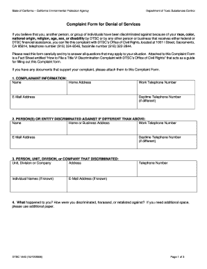 Dtsc Services Form