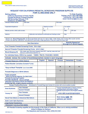 Cernx Prenatal Form