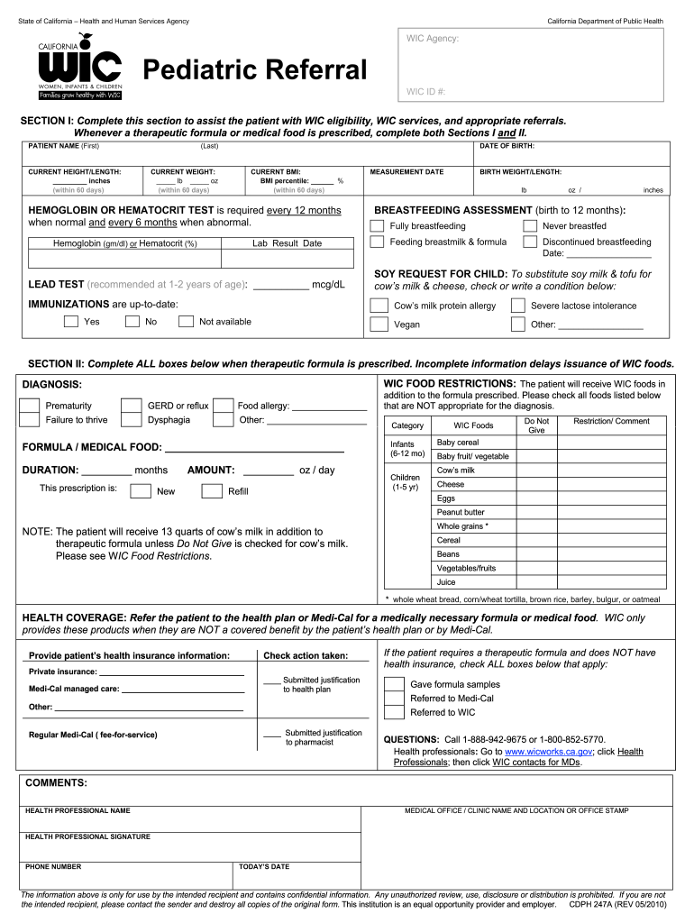  Wic Referral Form 2010